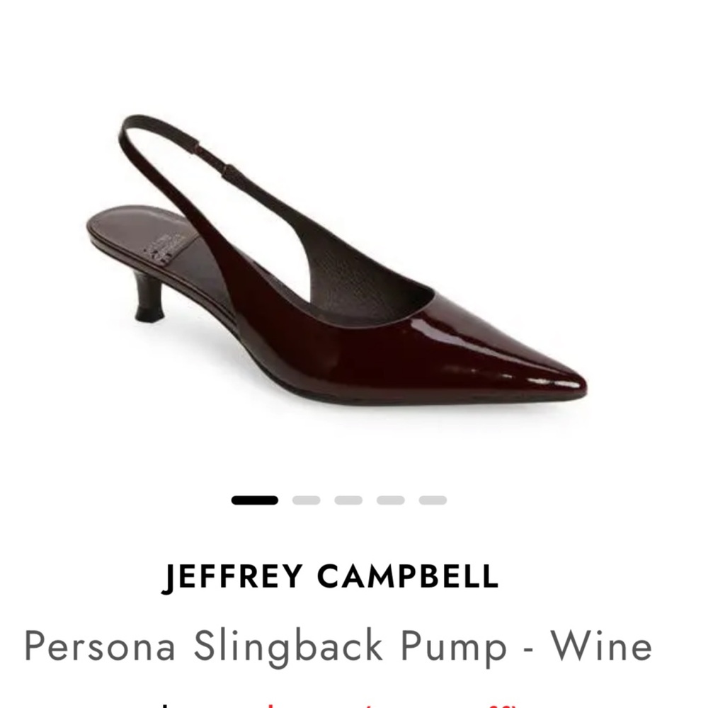 Jeffery Campbell Persona Slingback Kitten Heel in Wine NEW IN BOX NEVER WORN